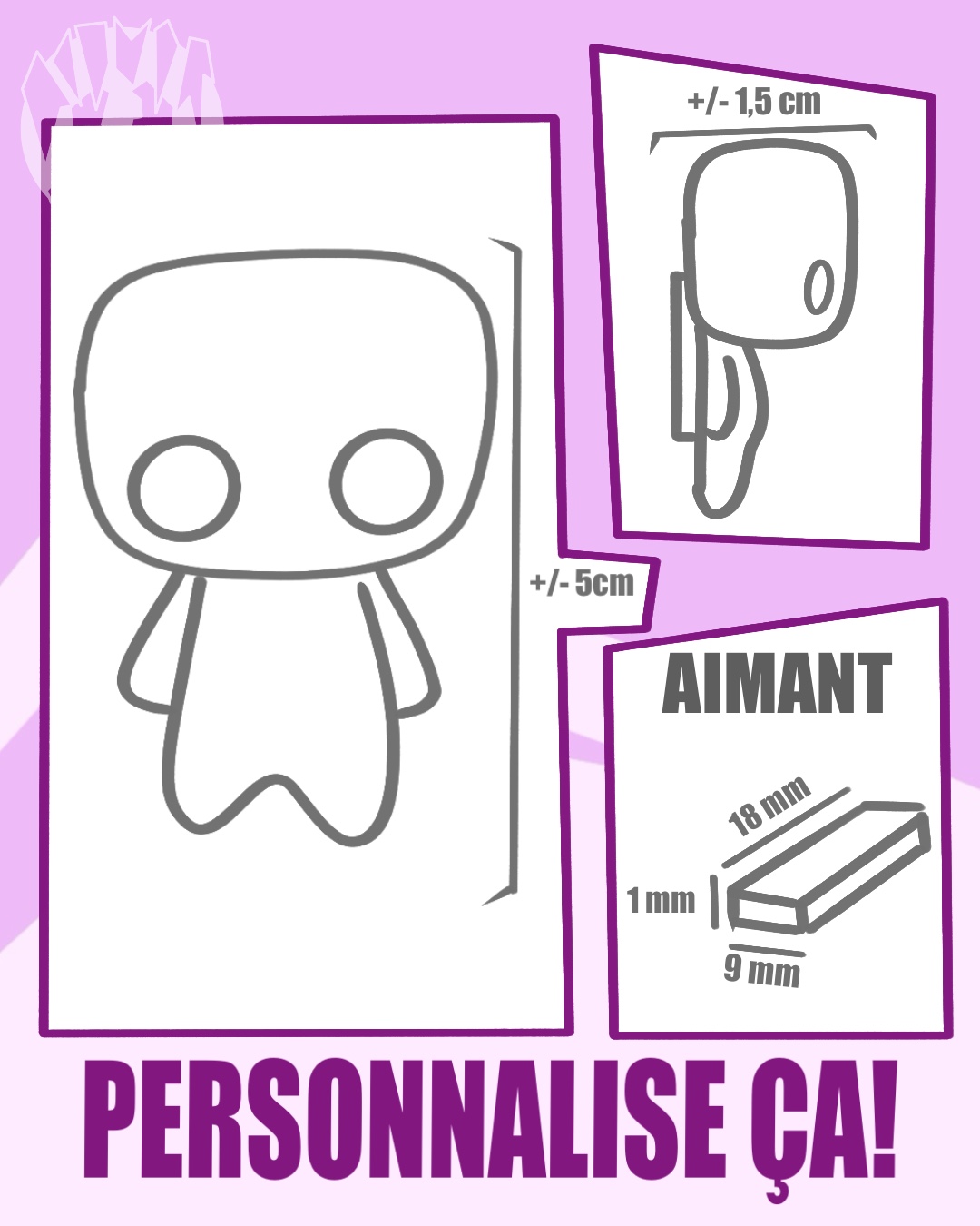 Magnets personnalisables 2 Magnets personnalisables – Image 2